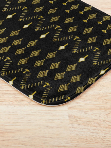 thai silk design printed on a bath mat